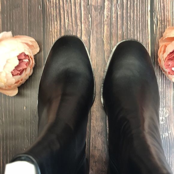 Aqua Black Leather Boots 9M - Picture 4 of 8